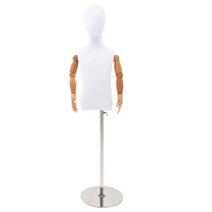vidaXL Regulowany manekin 120-150 cm z podstawą Dla obu płci PP Biały