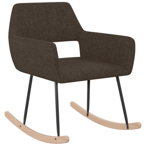 vidaXL Fotel bujany, ciemnobrązowy, tapicerowany tkaniną