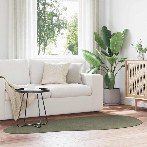 vidaXL Dywany pokojowe HUARTE Leśnozielony 100 x 200 cm Poliester