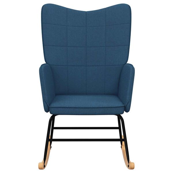 vidaXL Fotel bujany, niebieski, tapicerowany tkaniną