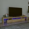 vidaXL Szafka pod TV z oświetleniem LED, dąb sonoma, 230x36,5x40 cm