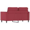 vidaXL 2-osobowa sofa, winna czerwień, 120 cm, sztuczna sk&oacute;ra