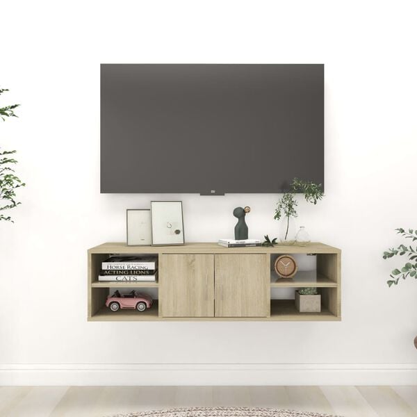 vidaXL Półka ścienna, dąb sonoma 102x30x29 cm, materiał drewnopochodny