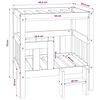 vidaXL Legowisko dla psa, 65,5x50,5x70 cm, lite drewno sosnowe