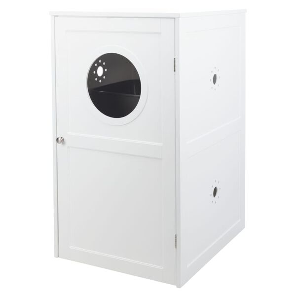 TRIXIE Domek na kuwetę dla kota, dwupiętrowy, 53x90x58 cm, biały