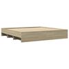 vidaXL Rama łóżka bez materaca Sonoma Oak 180x200cm Drewno klejone