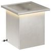 vidaXL Donica ogrodowa z oświetleniem LED srebrny 30 x 30 x 30 cm