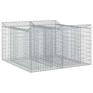 vidaXL Podniesione ł&oacute;żko gabionowe 100 x 100 x 60 cm Stal ocynkowana