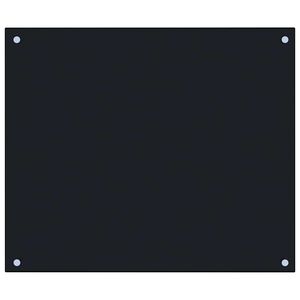 vidaXL Panel ochronny do kuchni, czarny, 70x60 cm, szkło hartowane
