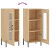 vidaXL Szafka, dąb sonoma, 34,5x34x90 cm, materiał drewnopochodny