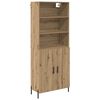 vidaXL Highboard Dąb rzemieślniczy 69,5 x 32,5 x 180 cm