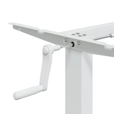 vidaXL Rama biurka do pracy na stojąco, biała, (94-135)x60x(70-114) cm