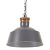 vidaXL Industrialna lampa wisząca, 32 cm, szara, E27