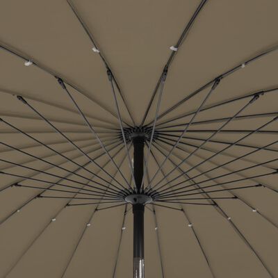 vidaXL Parasol ogrodowy na słupku aluminiowym, 270 cm, taupe
