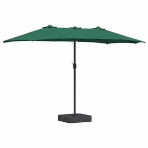 vidaXL Parasolka ogrodowa Zielony 385 x 209 x 244 cm Poliester i Stal