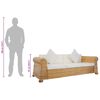 vidaXL 3-osobowa sofa z poduszkami, naturalny rattan