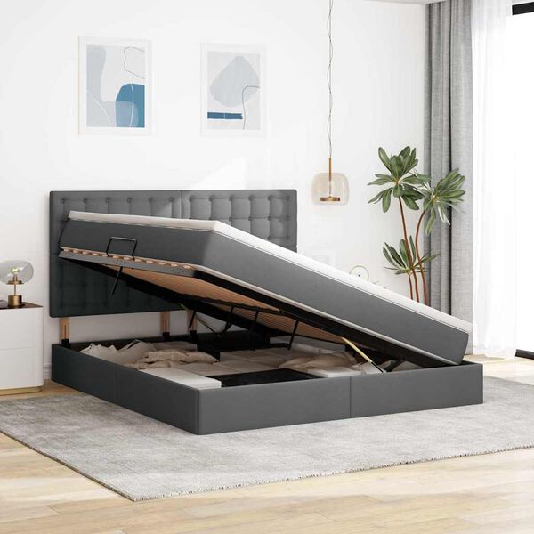 vidaXL Ł&oacute;żko z miejscem na przechowywanie i materacem 180 x 200 cm