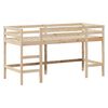 vidaXL Ł&oacute;żko na antresoli, z drabiną i dachem, 90x190 cm, sosna