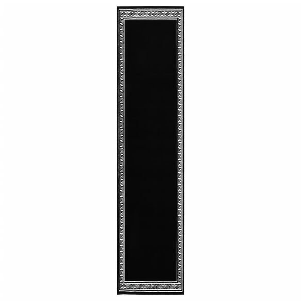 vidaXL Chodnik dywanowy, BCF, czarny z motywem, 100x500 cm