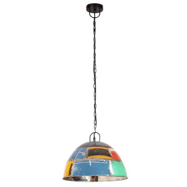 vidaXL Industrialna lampa wisząca, 25 W, kolorowa, okrągła, 41 cm, E27