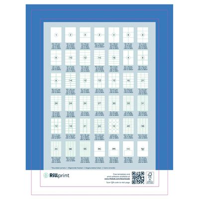 rillprint Etykiety samoprzylepne, 210x148 mm, 1000 arkuszy, białe