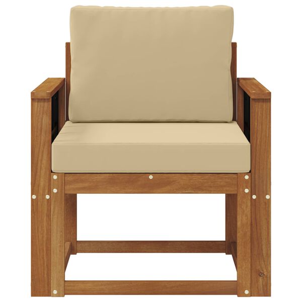 vidaXL Sofa na zewnątrz Lite drewno akacjowe i poliester Naturalny