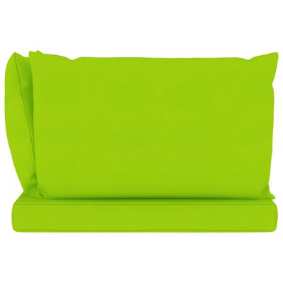 vidaXL Ogrodowa sofa 3-os. z palet, z jasnozielonymi poduszkami, sosna