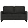 vidaXL Sofa 2-osobowa, czarna, 120 cm, tapicerowana tkaniną