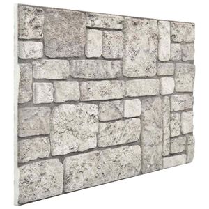 vidaXL Panele ścienne 10 pcs Szary 100 x 50 cm Pianka EPS
