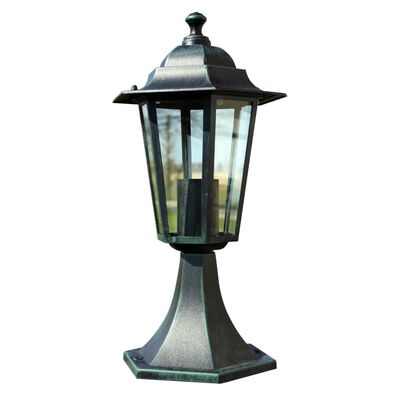 vidaXL Lampy ogrodowe, 2 szt., ciemnozielone/czarne, aluminium