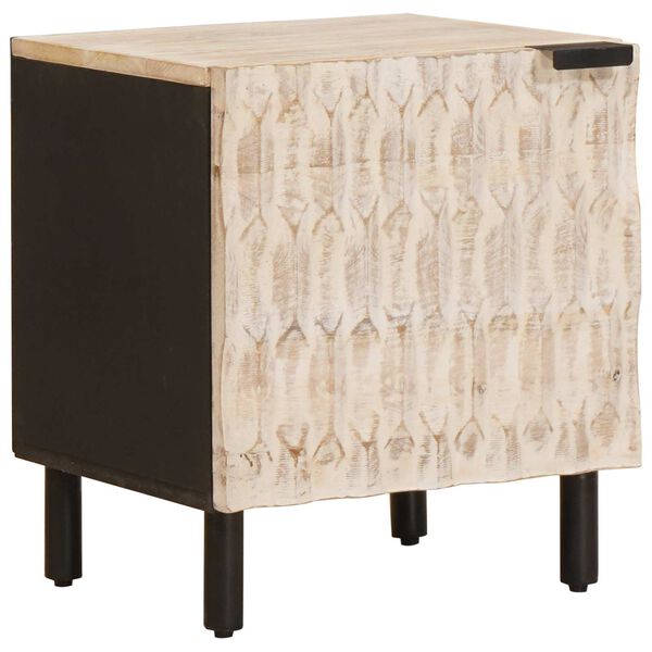 vidaXL Szafka Nocna 2 pcs Biały 40 x 33 x 46 cm Drewno z mango