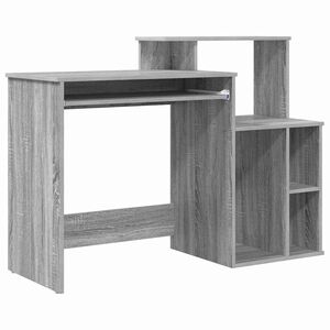 vidaXL Biurko Szary Sonoma 120,5 x 44 x 88,5 cm Drewno inżynieryjne