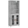 vidaXL Witrynka, szarość betonu 69,5x34x180 cm materiał drewnopochodny
