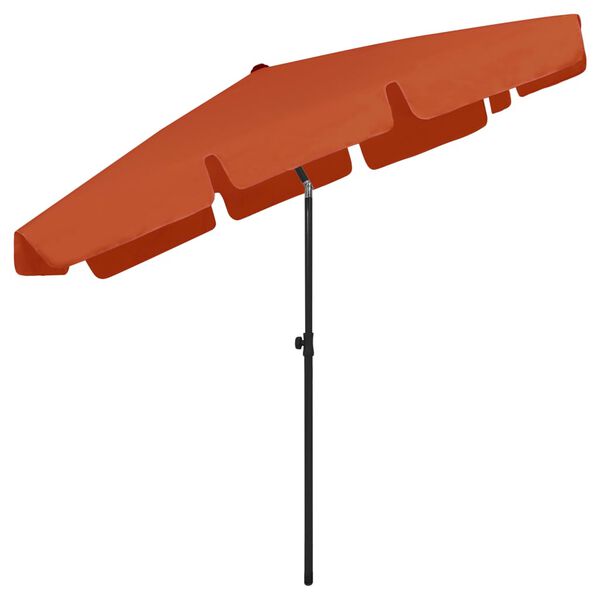 vidaXL Parasol plażowy, terakota, 200x125 cm