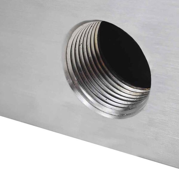 vidaXL Fontanna/wodospad do basenu, prostokątny, stal nierdzewna, 30 cm