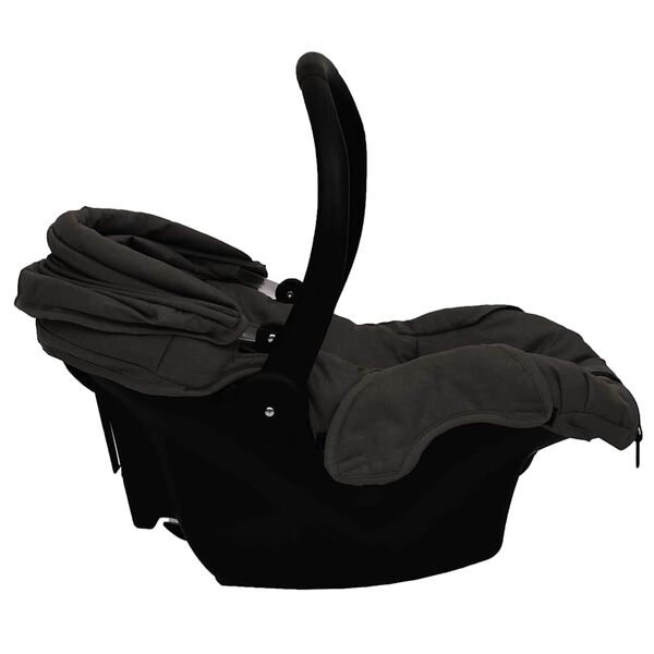 vidaXL Fotelik niemowlęcy do samochodu, antracytowy, 42x65x57 cm