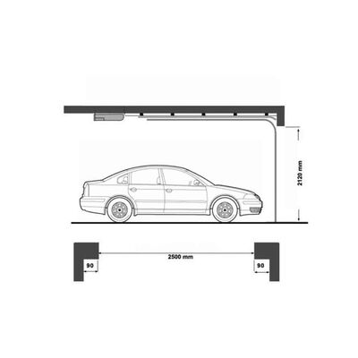 vidaXL Brama garażowa segmentowa, szaro-biała