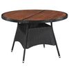 vidaXL St&oacute;ł ogrodowy, 115x74 cm, rattan PE i lite drewno akacjowe