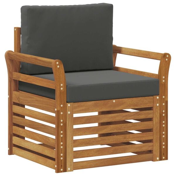 vidaXL Zestaw sof na zewnątrz Lite drewno akacjowe i poliester