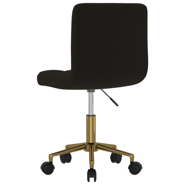 vidaXL Obrotowe krzesła stołowe, 4 szt., czarne, obite aksamitem