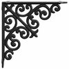 vidaXL Kątowniki do p&oacute;łek ściennych 12 szt. Czarny 9,5 x 9,5 x 3 cm