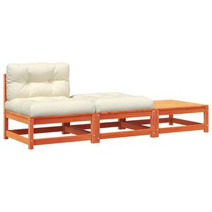 vidaXL Ogrodowa sofa bez podłokietnik&oacute;w, z poduszkami i podn&oacute;żkami