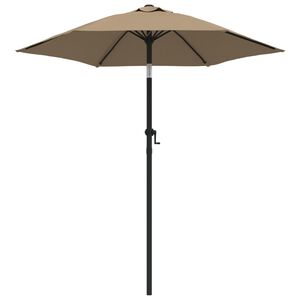 vidaXL Parasol, taupe, 200 x 224 cm, aluminium