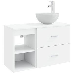 vidaXL Zestaw mebli łazienkowych 2 pcs Biały Drewno inżynieryjne