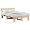 vidaXL Ramka ł&oacute;żka Naturalny 140 x 190 cm Lite drewno sosnowe