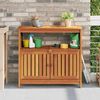 vidaXL Ogrodowy stolik konsolowy, 80x35x75 cm, lite drewno akacjowe