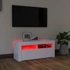 vidaXL Szafka pod TV z oświetleniem LED, biała, 90x35x40 cm