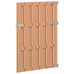 vidaXL Brama ogrodowa 100 x 150 cm WPC i aluminium brązowy