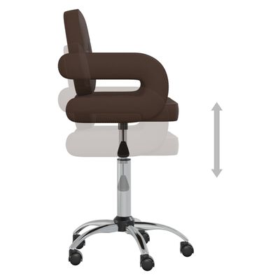 vidaXL Obrotowe krzesło biurowe, brązowe, sztuczna skóra