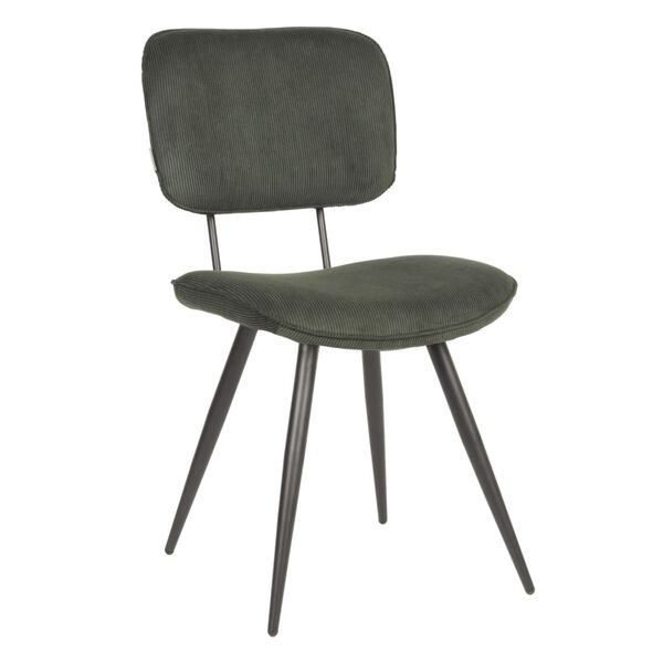 LABEL51 Krzesła stołowe Vic, 2 szt., 49x60x87 cm, zieleń wojskowa